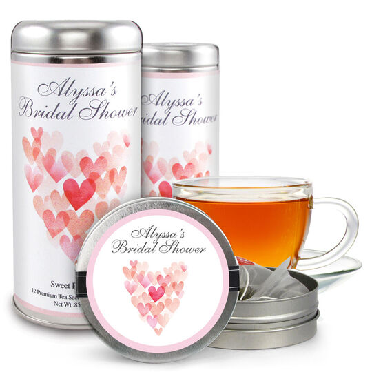 Happy Hearts Tea Tin Party Favors